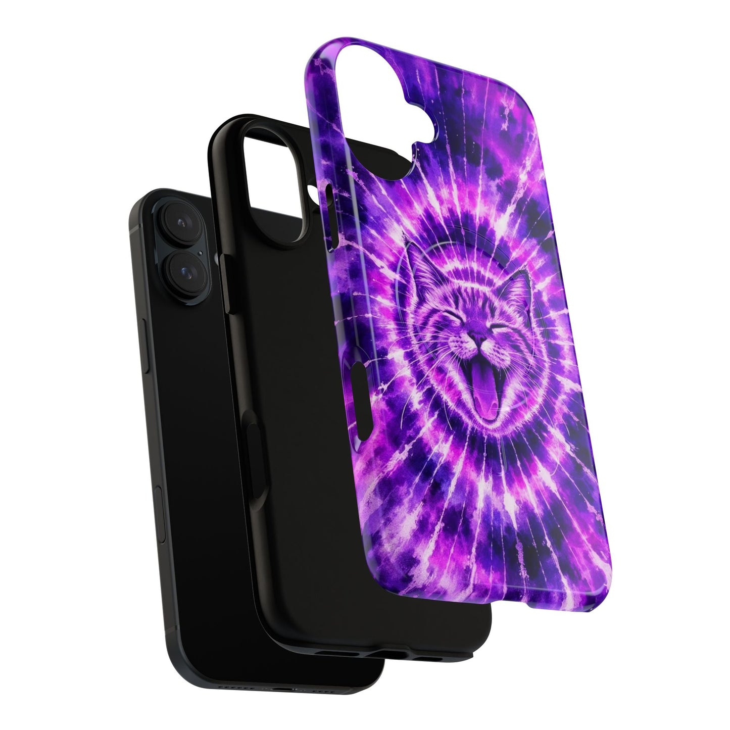 CAT PURPLE SWIRL MAGNETIC PHONE CASE  - TLHN1504263