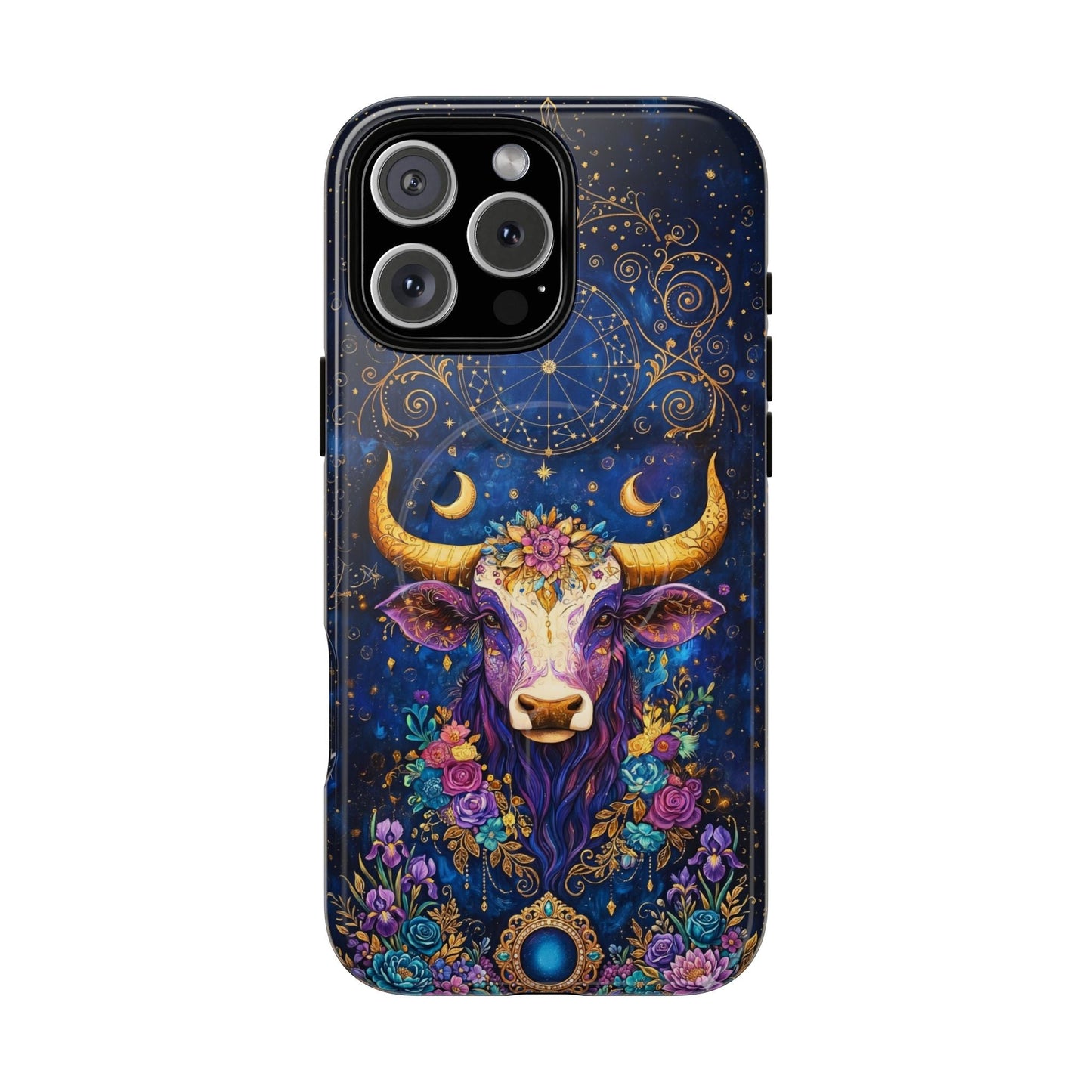 HIPPIE MAGIC COW MAGNETIC PHONE CASE - TLNT2304262