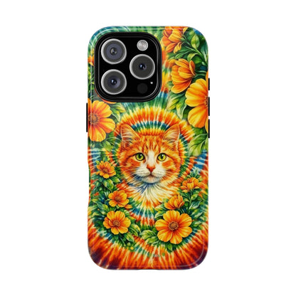 FLORAL CAT SWIRL  MAGNETIC PHONE CASE - TLHG2204264