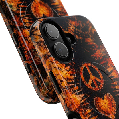PEACE LOVE PAW PRINT VINTAGE MAGNETIC  PHONE CASE  - TLHN2204264