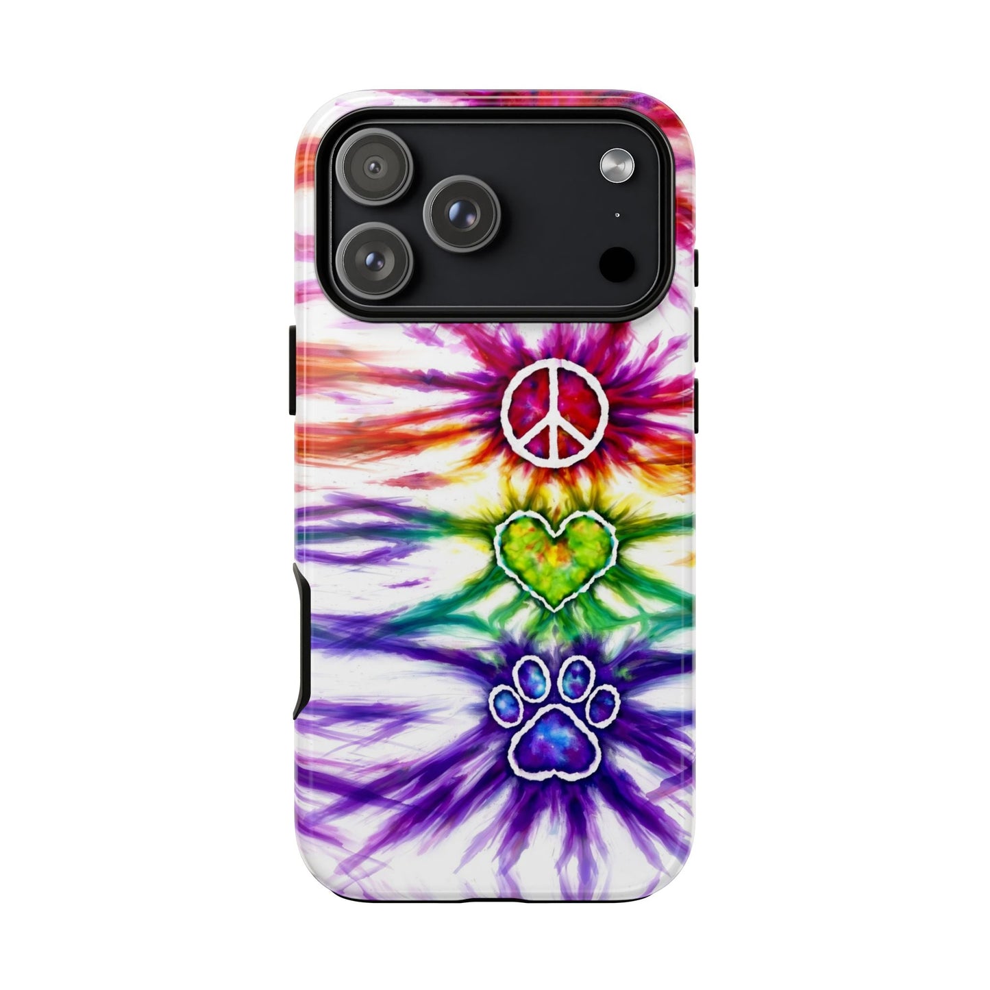 PEACE LOVE PAW PRINT SWIRL PHONE CASE - TLHG1304266