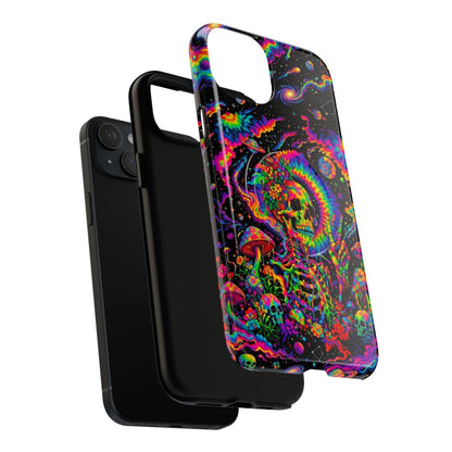 HIPPIE SKULL PSYCHEDELIC MAGNETIC PHONE CASE  - TLNO2904262