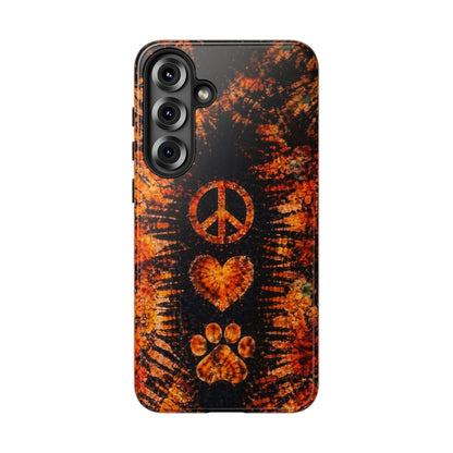 PEACE LOVE PAW PRINT VINTAGE  PHONE CASE  - TLHN2204264