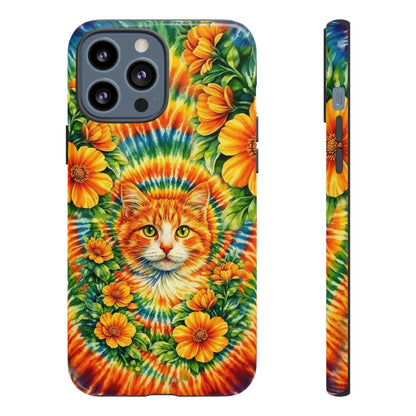 FLORAL CAT SWIRL PHONE CASE - TLHG2204264