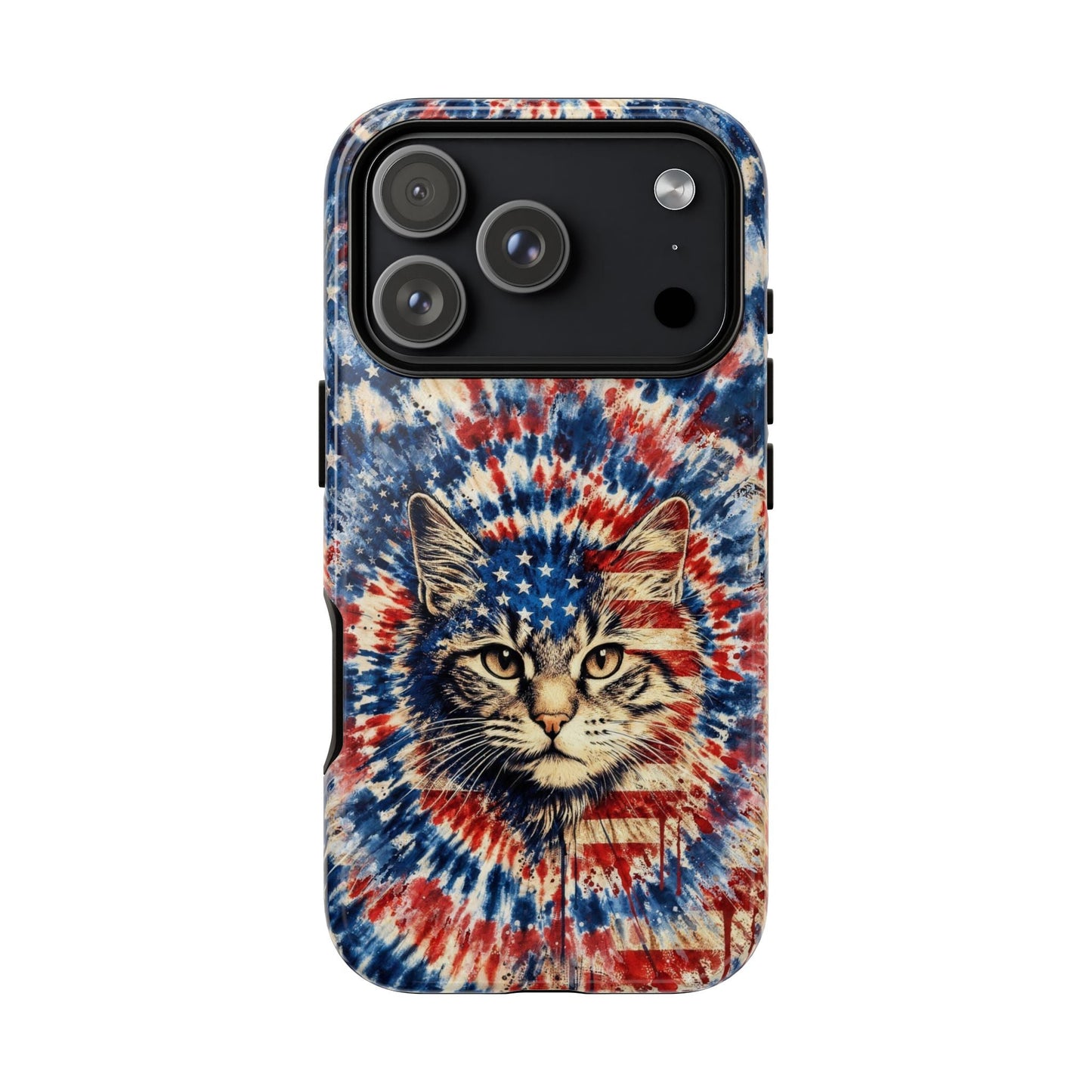 CAT RED WHITE & BLUE VINTAGE PHONE CASE  - TLHG2004262