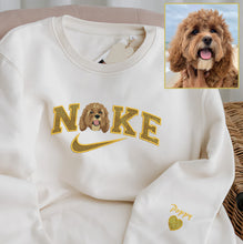 Load image into Gallery viewer, Personalized Embroidered Pet Dog Cat Photo Glitter Hoodie Sweatshirt T-Shirt
