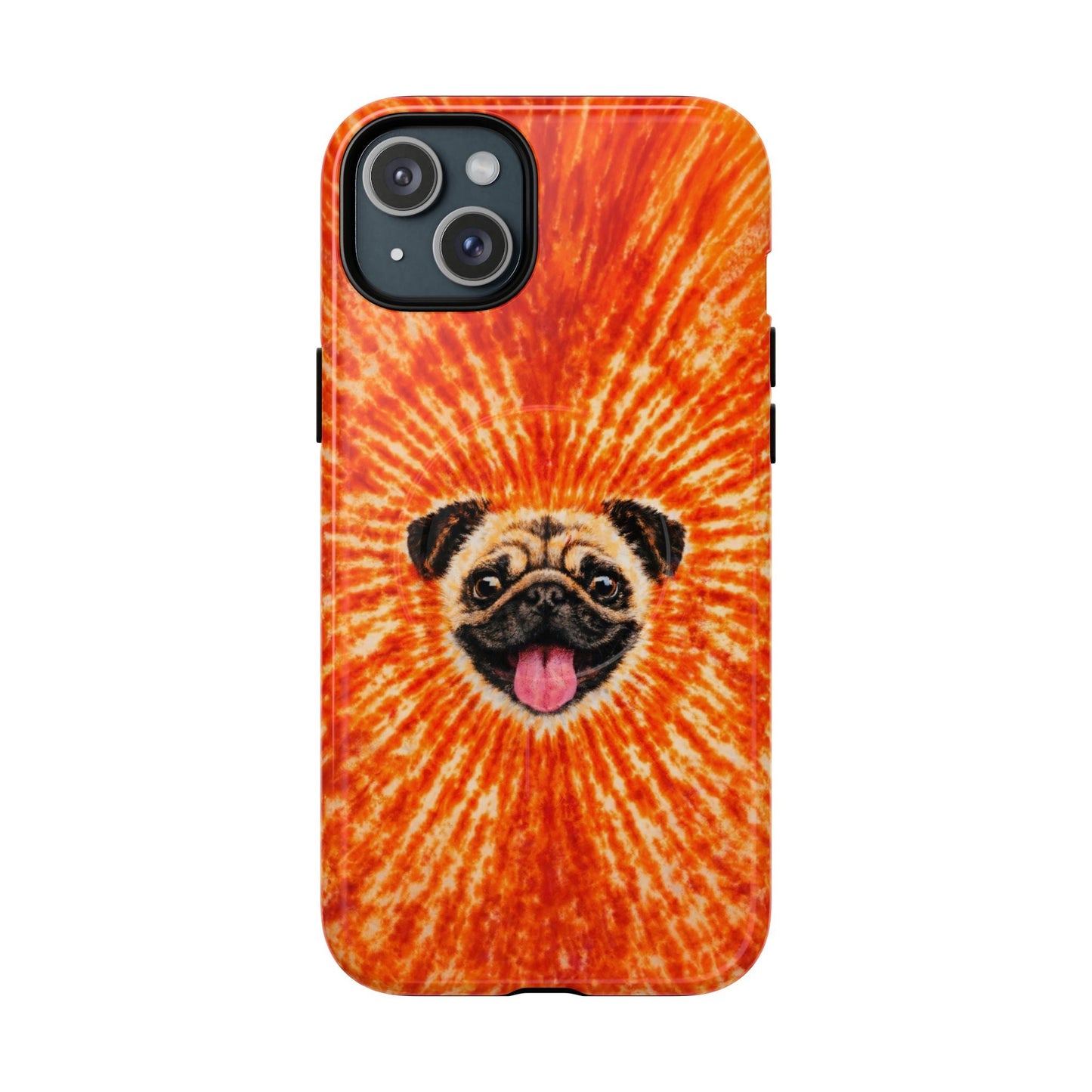 PUG DOG ORANGE MAGNETIC PHONE CASE - TLNT1604261