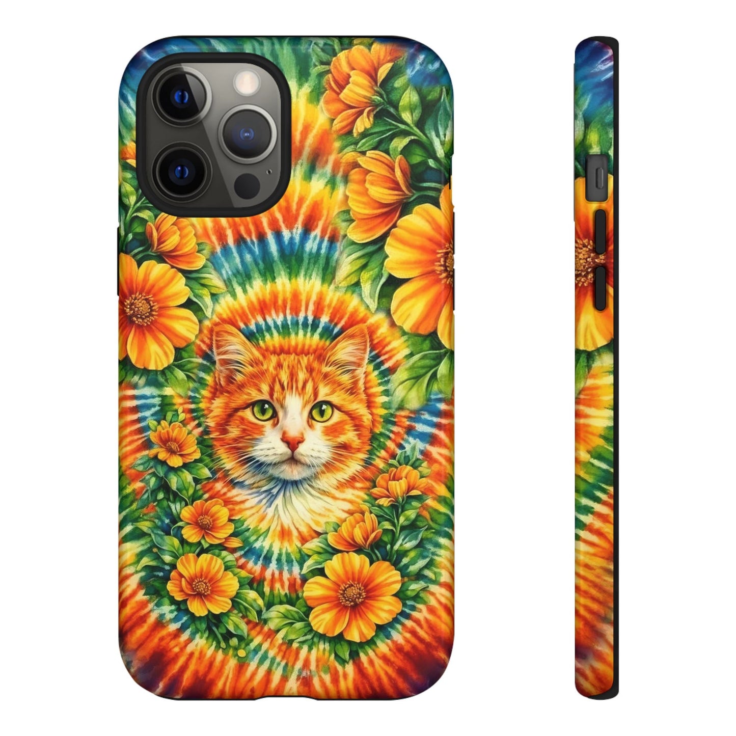FLORAL CAT SWIRL PHONE CASE - TLHG2204264