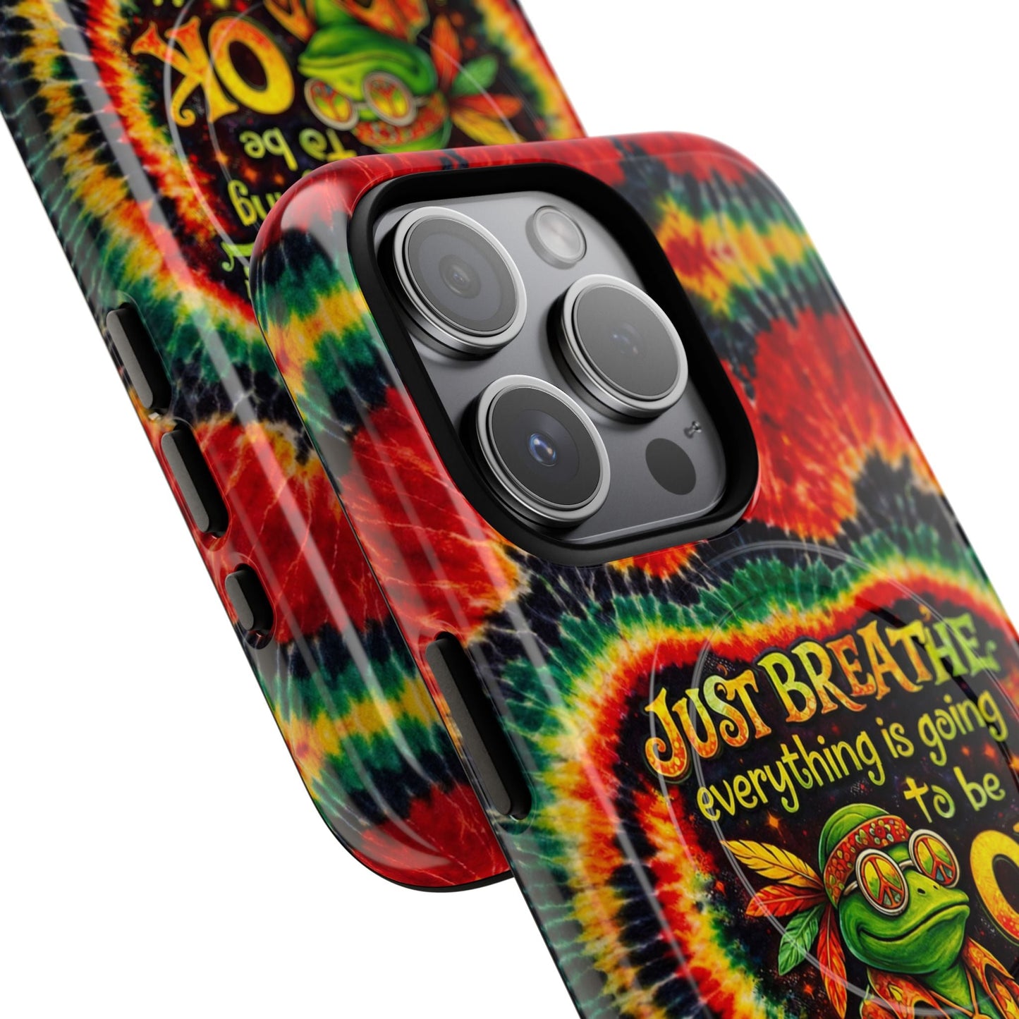 JUST BREATHE FROG SWIRL MAGNETIC PHONE CASE - KMTM2304262