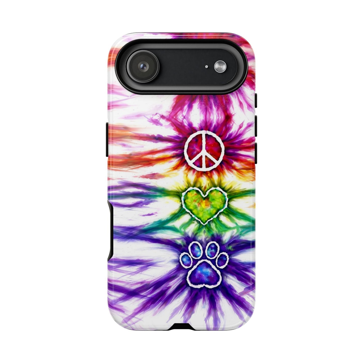 PEACE LOVE PAW PRINT SWIRL PHONE CASE - TLHG1304266