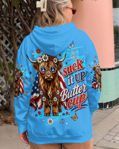 SUCK IT UP BUTTERCUP COW STARS & STRIPES ALL OVER PRINT - TLTW0406264