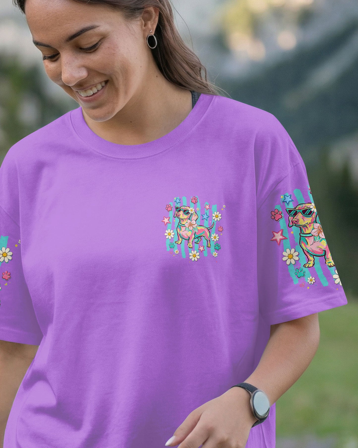 LESS MEANIES MORE WEENIES DACHSHUND DOG  ALL OVER PRINT - TLTW2005261