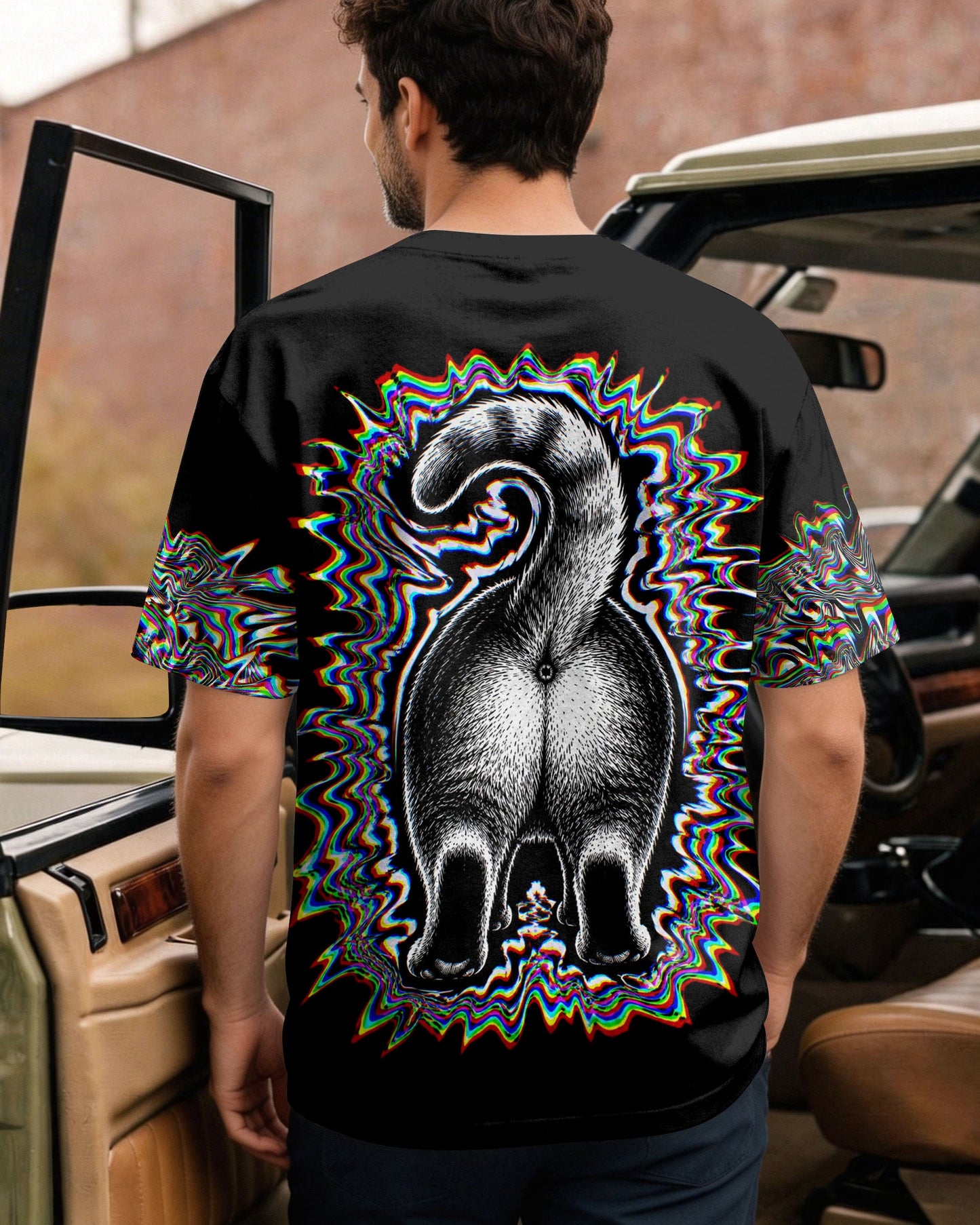 FUNNY CAT GLITCH AURA  ALL OVER PRINT - TLTW2705264