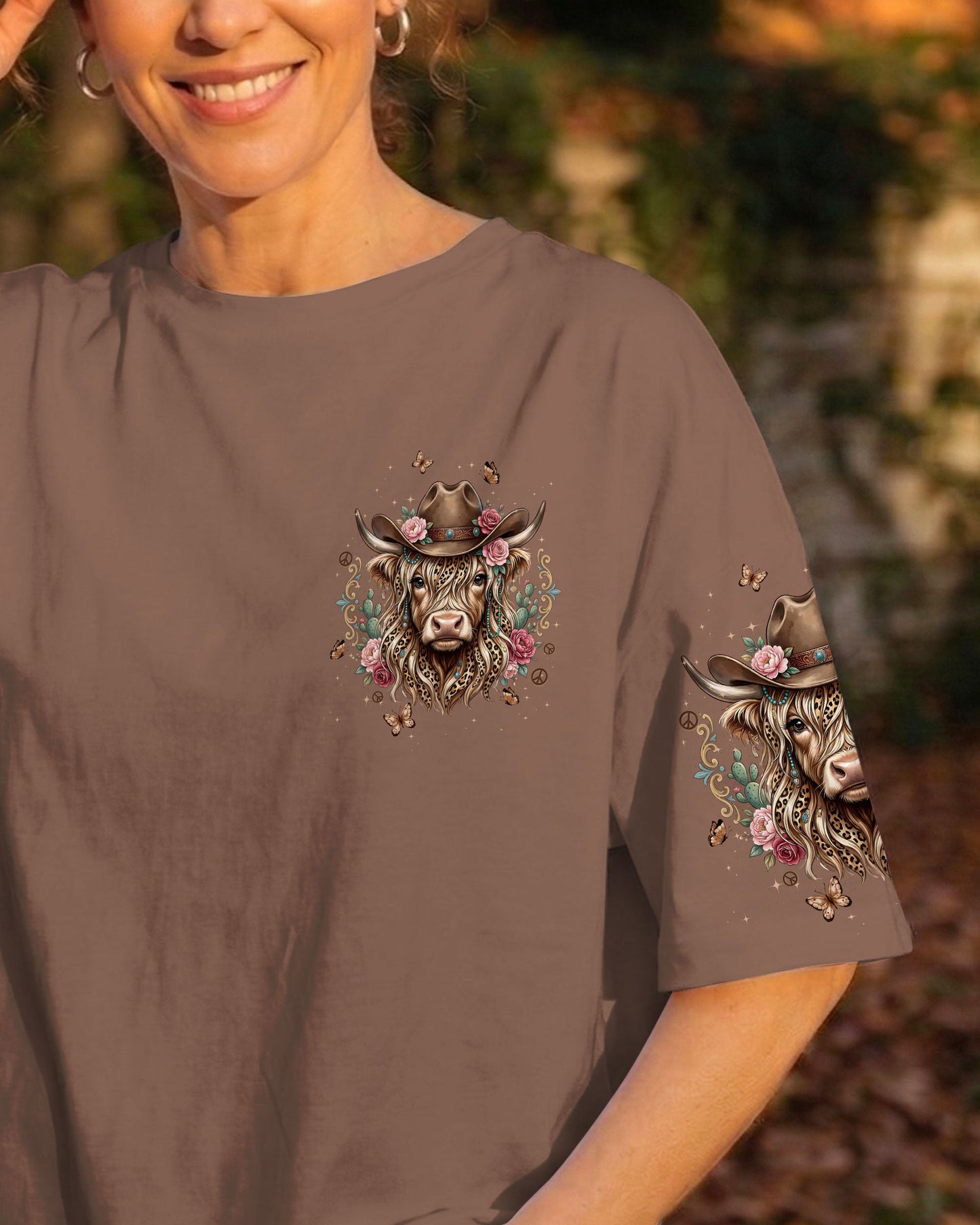 LITTLE COUNTRY LOTTA ATTITUDE COW ALL OVER PRINT  - TLTW1006264