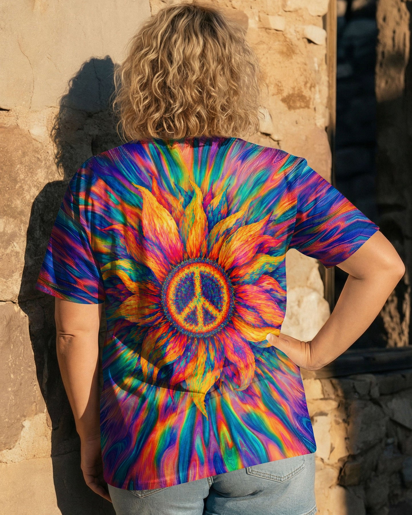 SUNFLOWER PEACE BURST ALL OVER PRINT - TLTW0306263