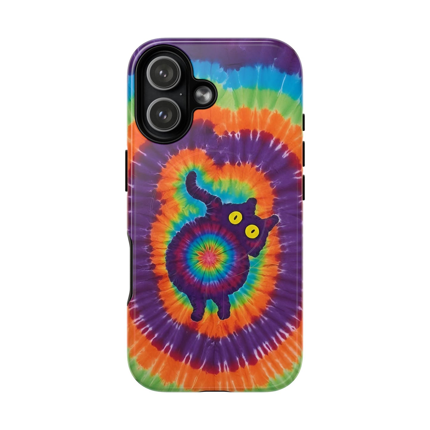 FUNNY CAT SWIRL MAGNETIC PHONE CASE - TLNO1604261