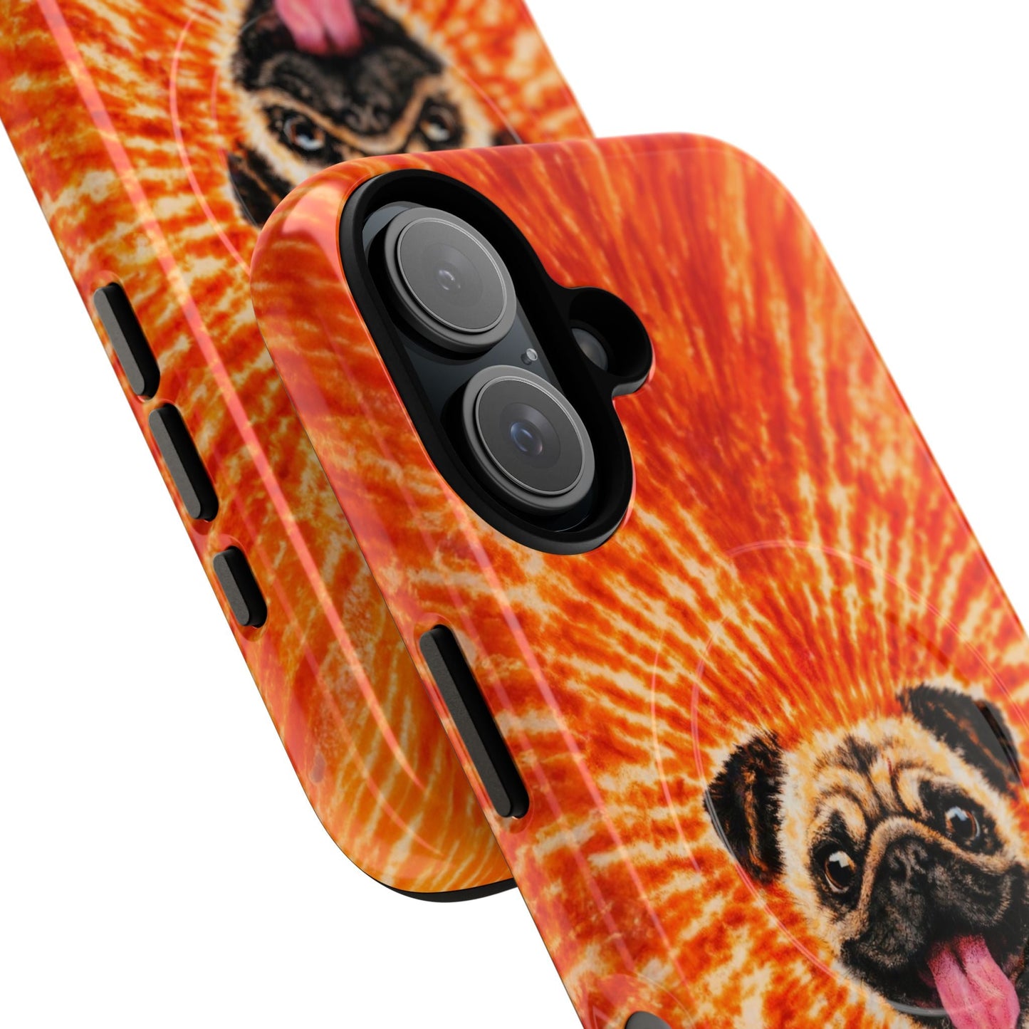 PUG DOG ORANGE MAGNETIC PHONE CASE - TLNT1604261