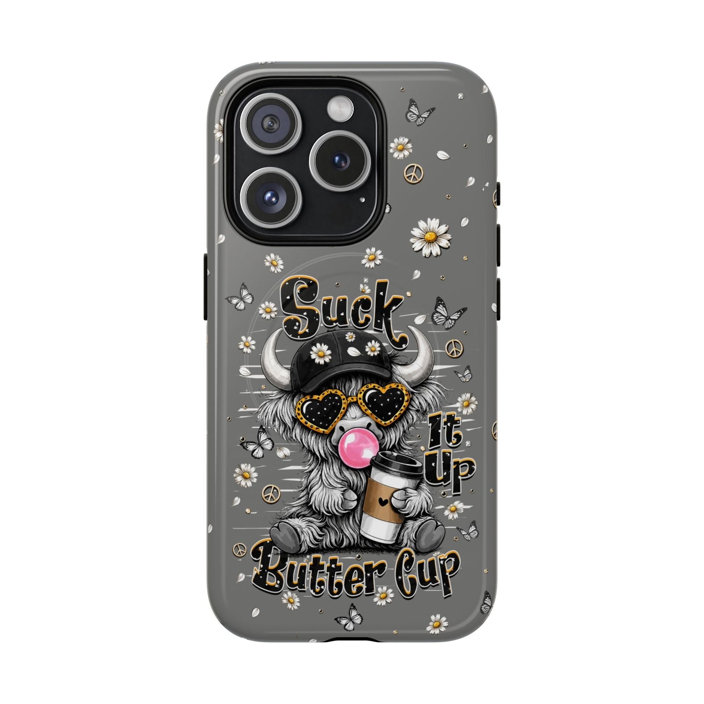 SUCK IT UP BUTTERCUP COW MAGNETIC PHONE CASE  - TLHN0806263