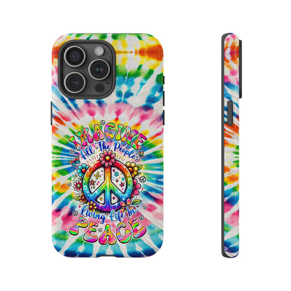 IMAGINE ALL THE PEOPLE LIVING LIFE IN PEACE TIE DYE PHONE CASE - TYQY1504253