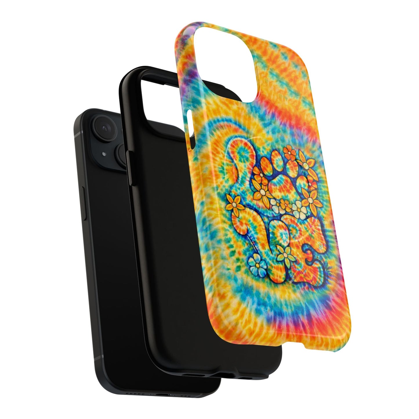 LOVE PAW PRINT SWIRL MAGNETIC PHONE CASE  - TLHN2304264