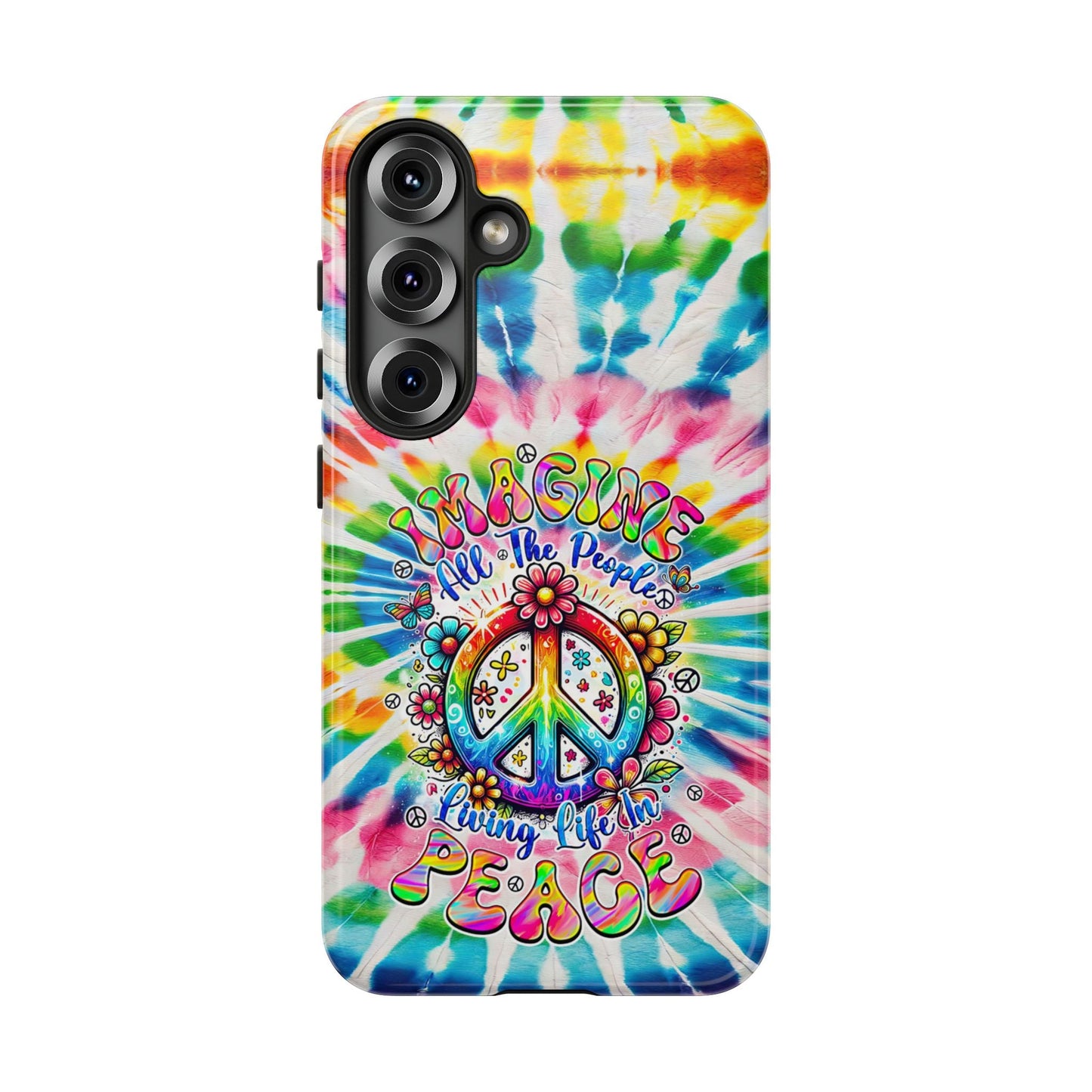 IMAGINE ALL THE PEOPLE LIVING LIFE IN PEACE TIE DYE PHONE CASE - TYQY1504253