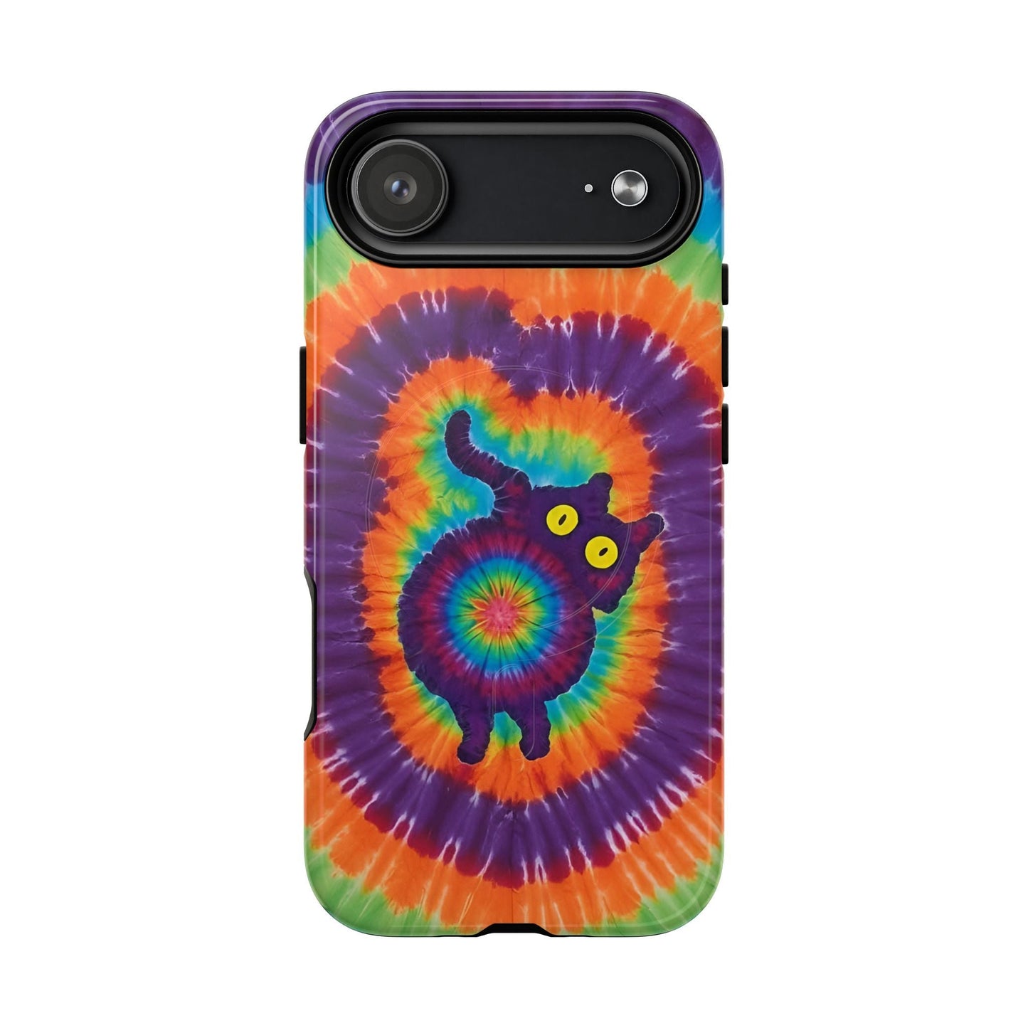 FUNNY CAT SWIRL MAGNETIC PHONE CASE - TLNO1604261