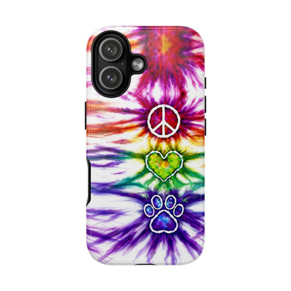 PEACE LOVE PAW PRINT SWIRL PHONE CASE - TLHG1304266
