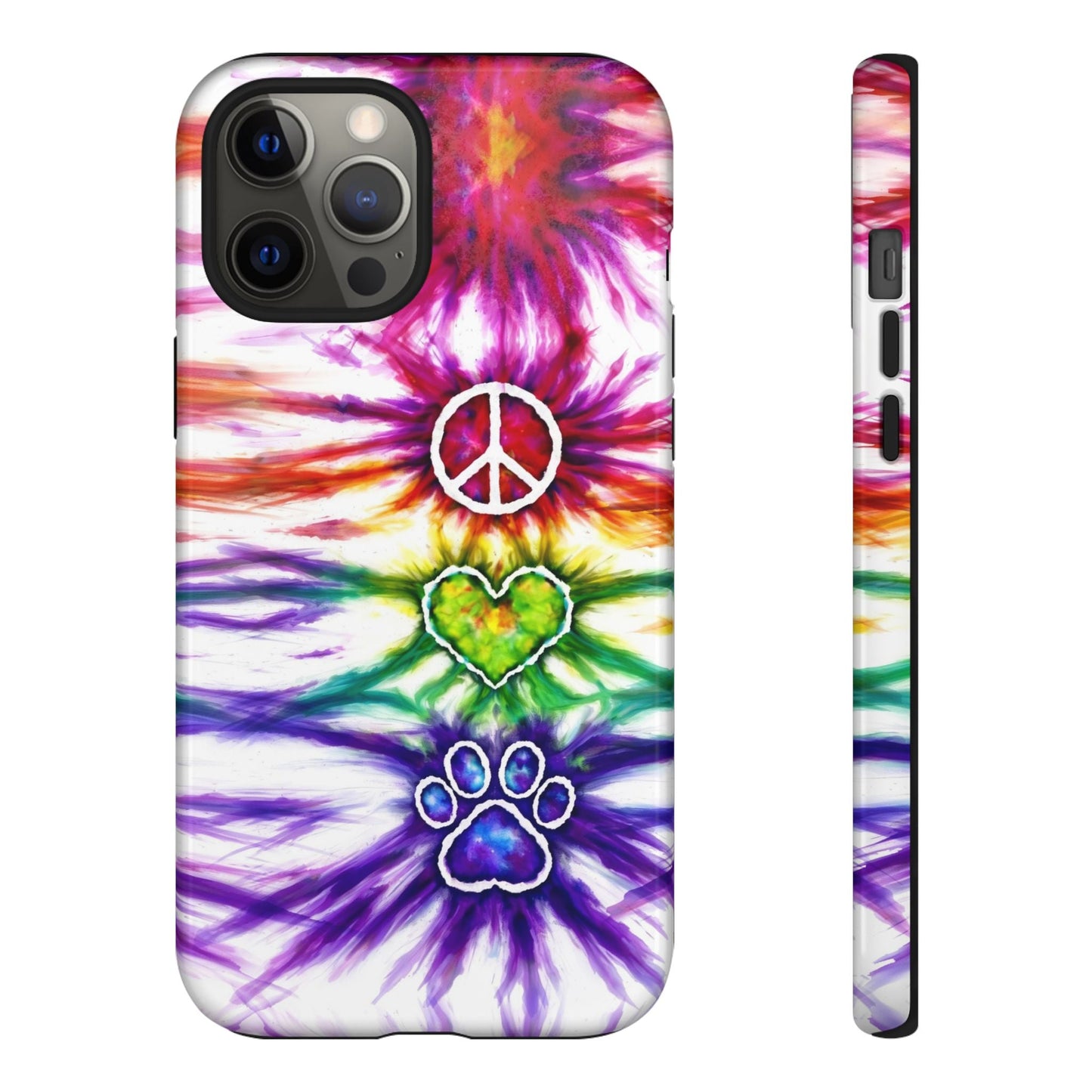 PEACE LOVE PAW PRINT SWIRL PHONE CASE - TLHG1304266