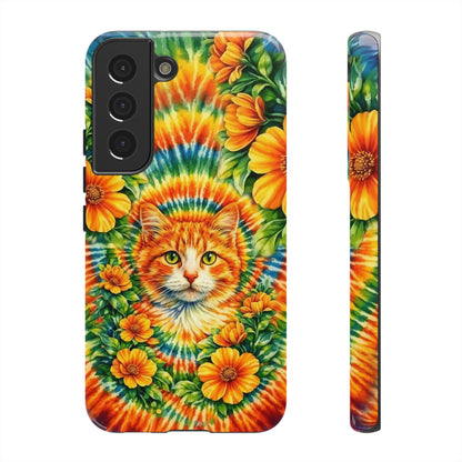 FLORAL CAT SWIRL PHONE CASE - TLHG2204264