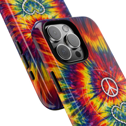 PEACE LOVE PAW PRINT COLORFUL MAGNETIC PHONE CASE - TLNT1604262