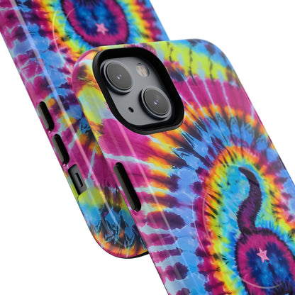CAT COLORFUL SWIRL PATTERN MAGNETIC PHONE CASE - TLTW1404263