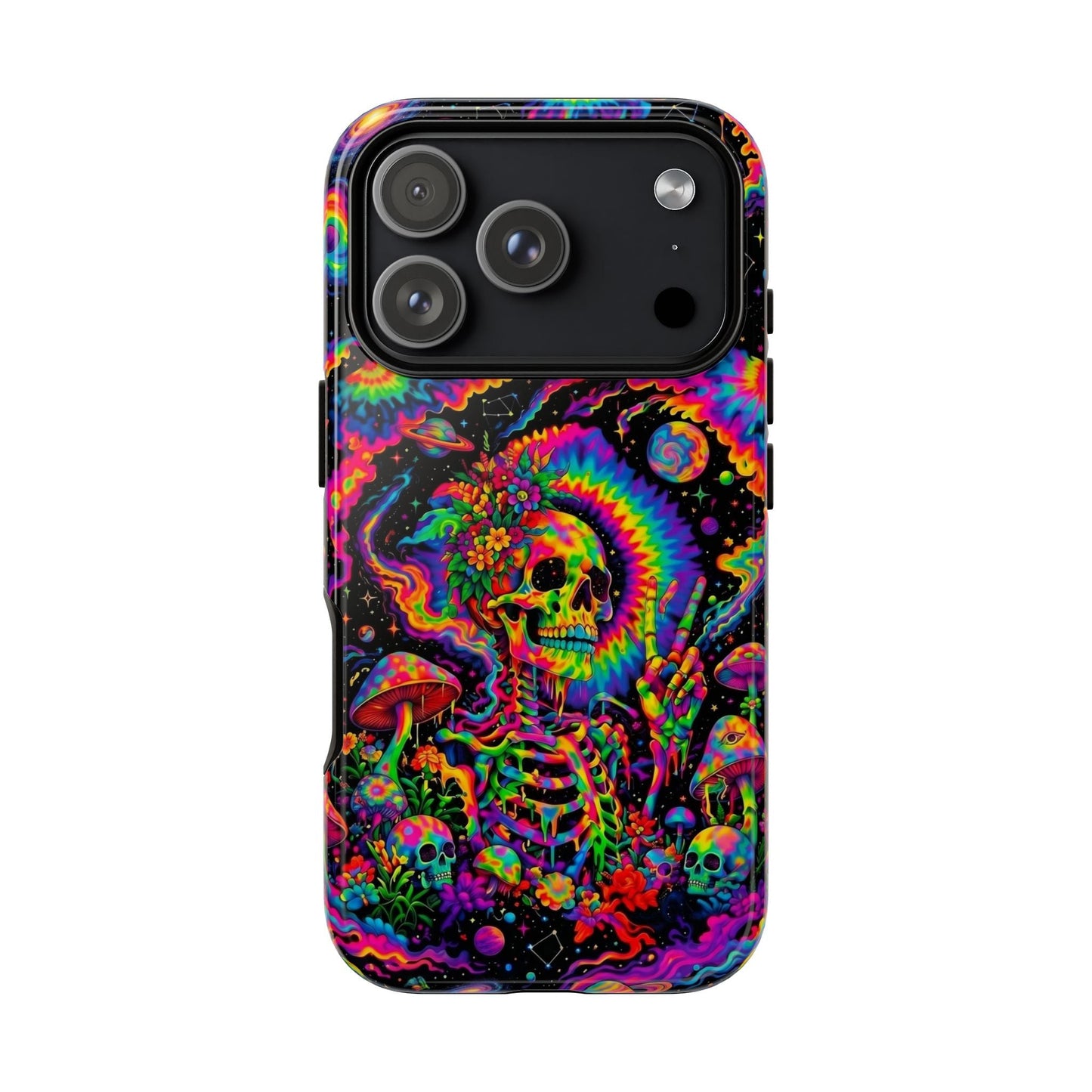 HIPPIE SKULL PSYCHEDELIC PHONE CASE  - TLNO2904262