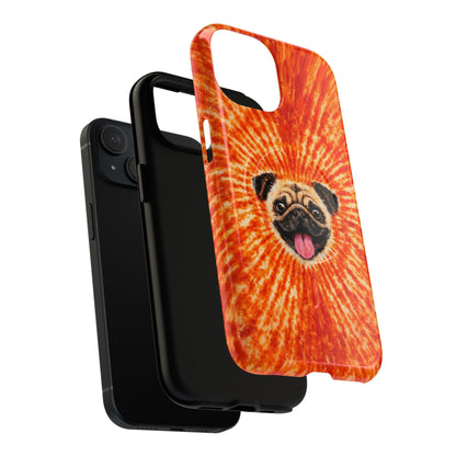 PUG DOG ORANGE MAGNETIC PHONE CASE - TLNT1604261