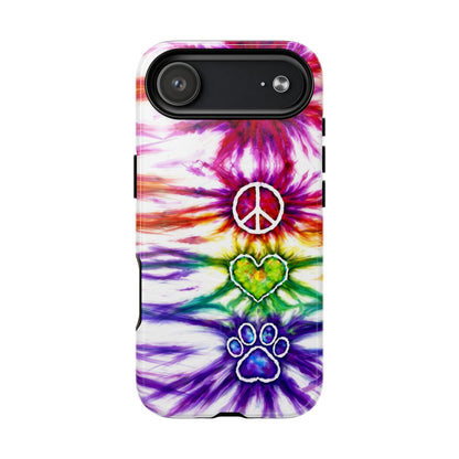 PEACE LOVE PAW PRINT MAGNETIC PHONE CASE - TLHG1304266