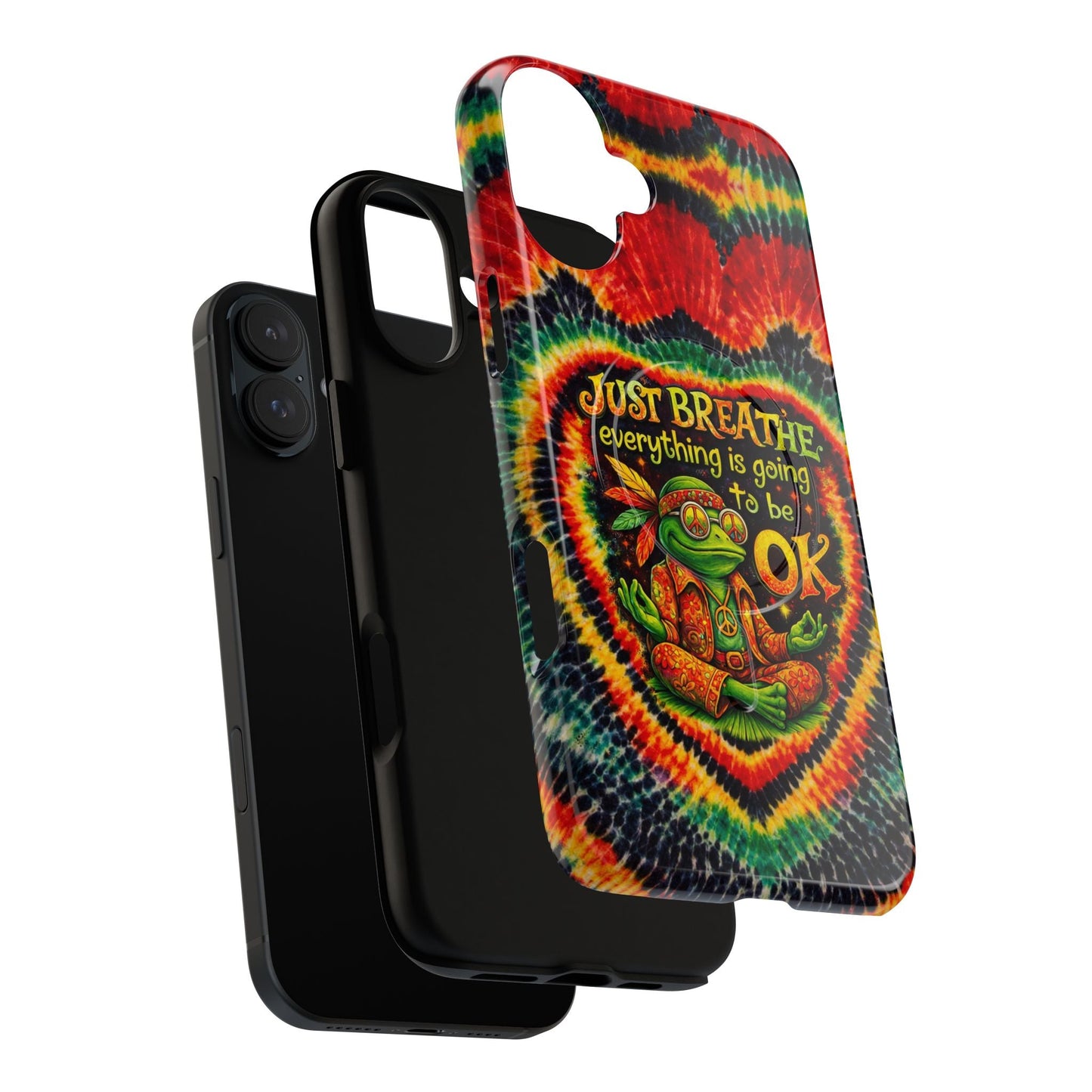 JUST BREATHE FROG SWIRL MAGNETIC PHONE CASE - KMTM2304262