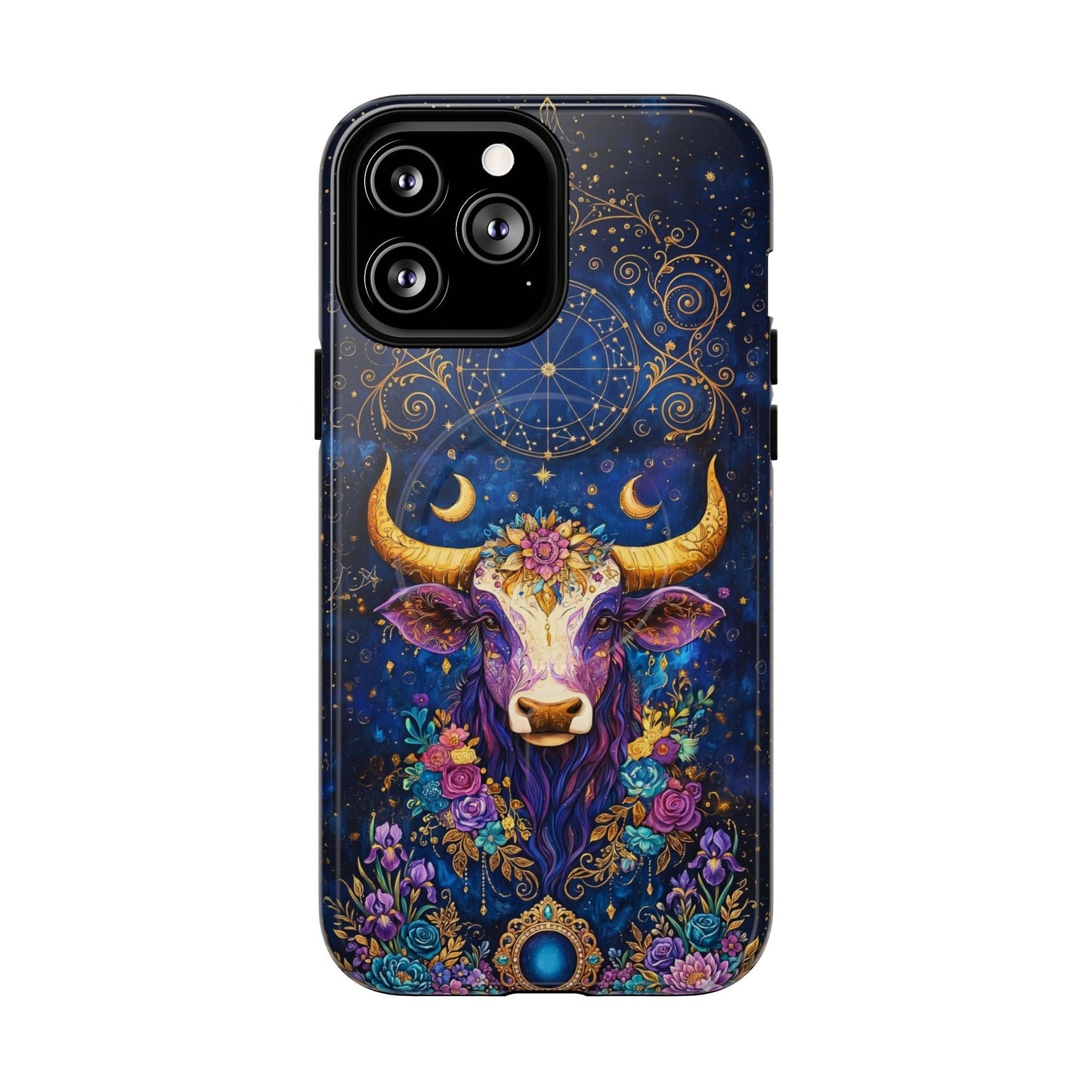 HIPPIE MAGIC COW MAGNETIC PHONE CASE - TLNT2304262