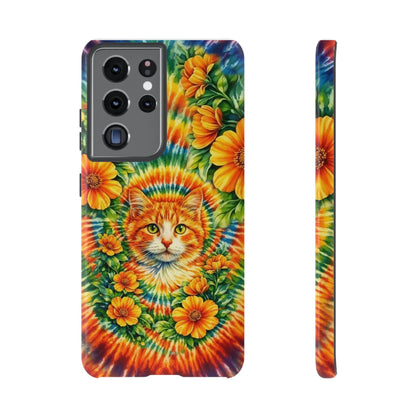 FLORAL CAT SWIRL PHONE CASE - TLHG2204264