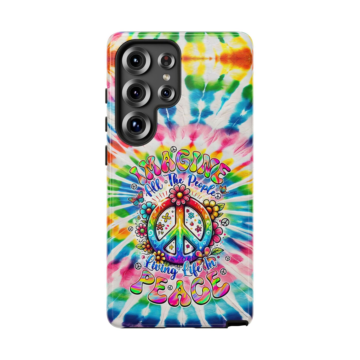 IMAGINE ALL THE PEOPLE LIVING LIFE IN PEACE TIE DYE PHONE CASE - TYQY1504253