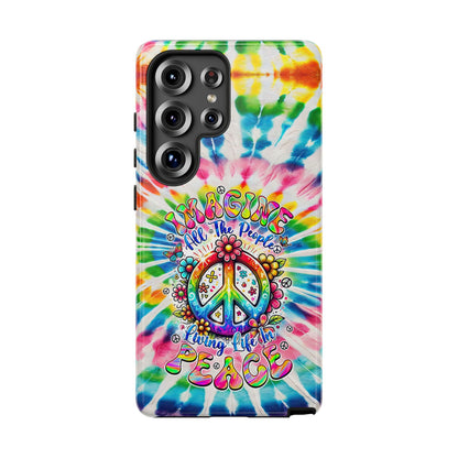 IMAGINE ALL THE PEOPLE LIVING LIFE IN PEACE TIE DYE PHONE CASE - TYQY1504253