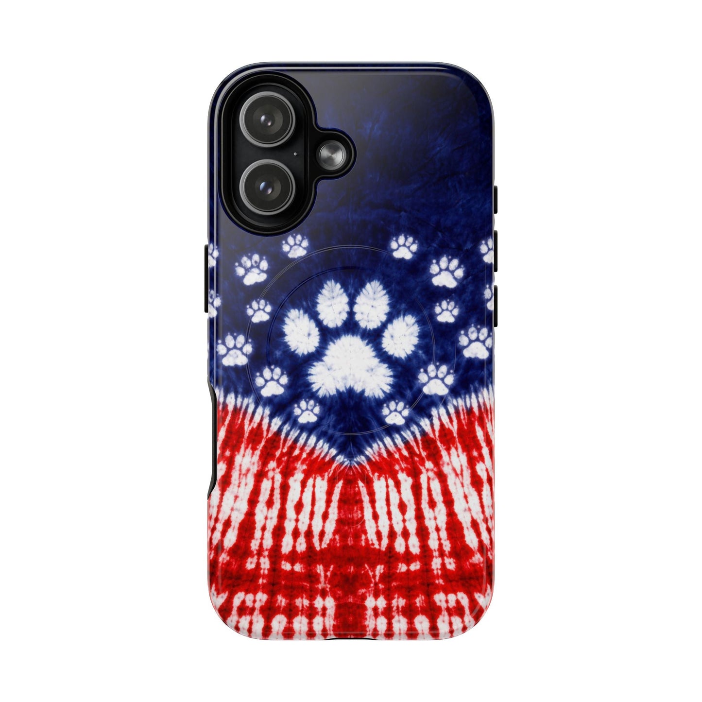 PAW PRINT RED WHITE & BLUE MAGNETIC PHONE CASE - TLTW1604262
