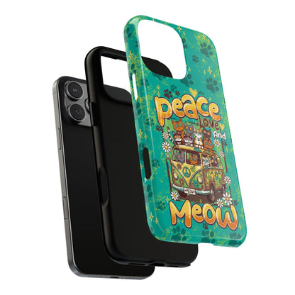 PEACE LOVE AND MEOW CATS MAGNETIC PHONE CASE - TY0707263