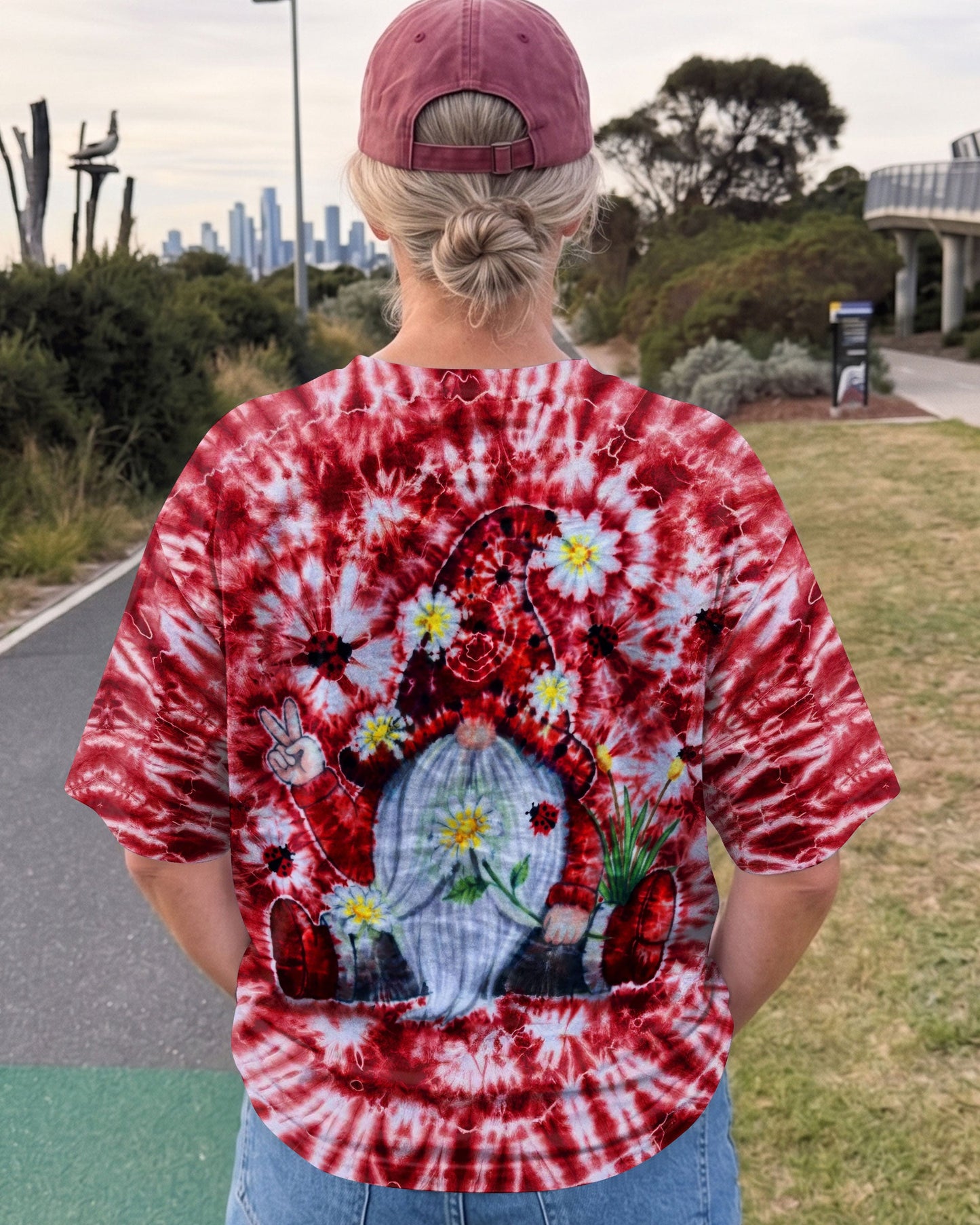 GROOVY GNOME RED BURST ALL OVER PRINT - TLTW2105262