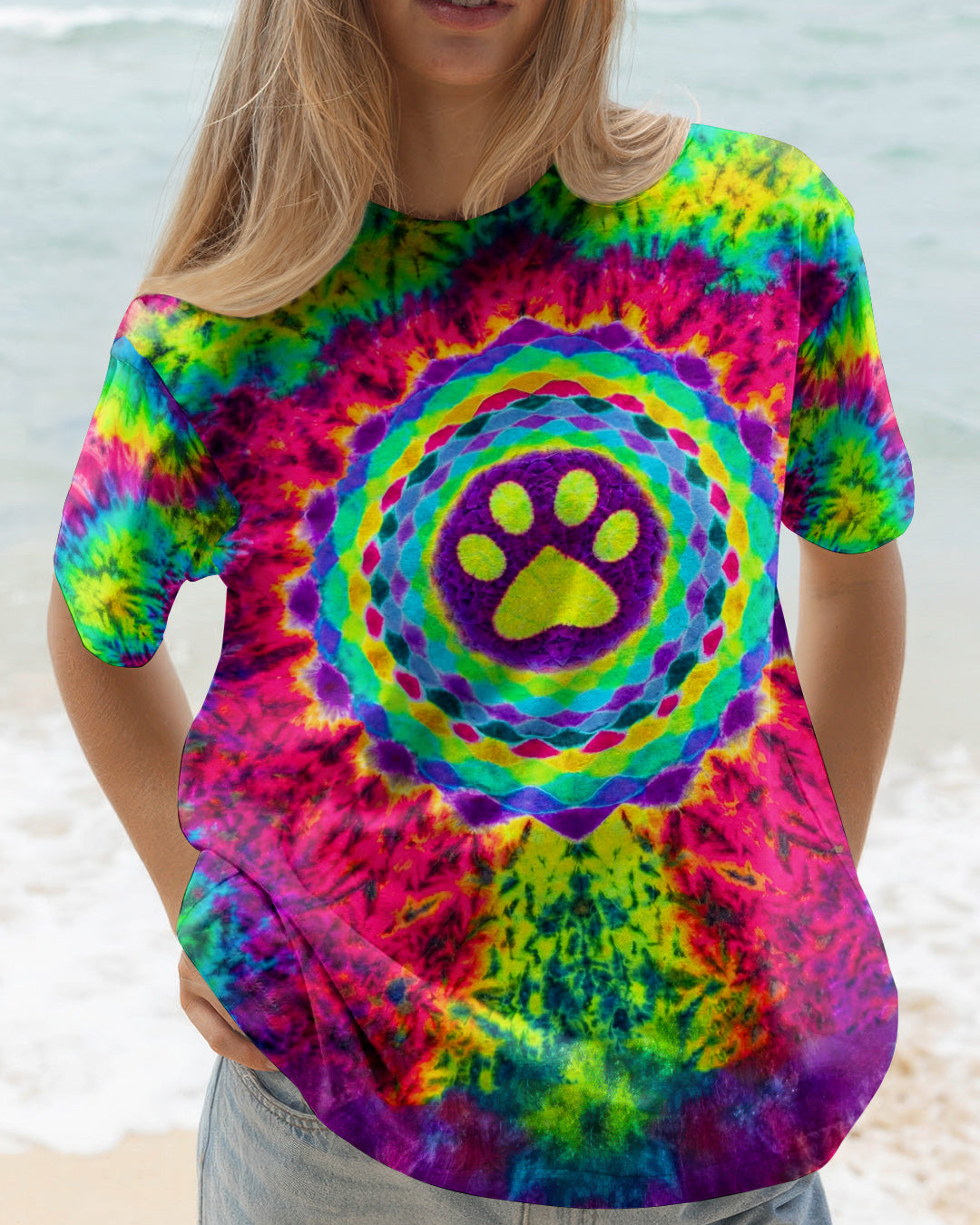 MANDALA PAW PRINT  SWIRL ALL OVER PRINT  - TLTW0304261