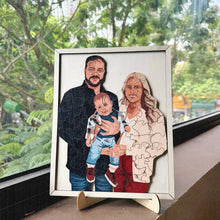 Load image into Gallery viewer, Personalized Family Photo Wooden Puzzle
