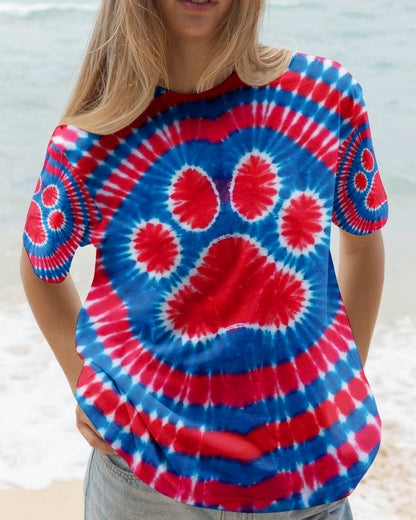 RED WHITE AND BLUE PAW ALL OVER PRINT - TYPQ0104261