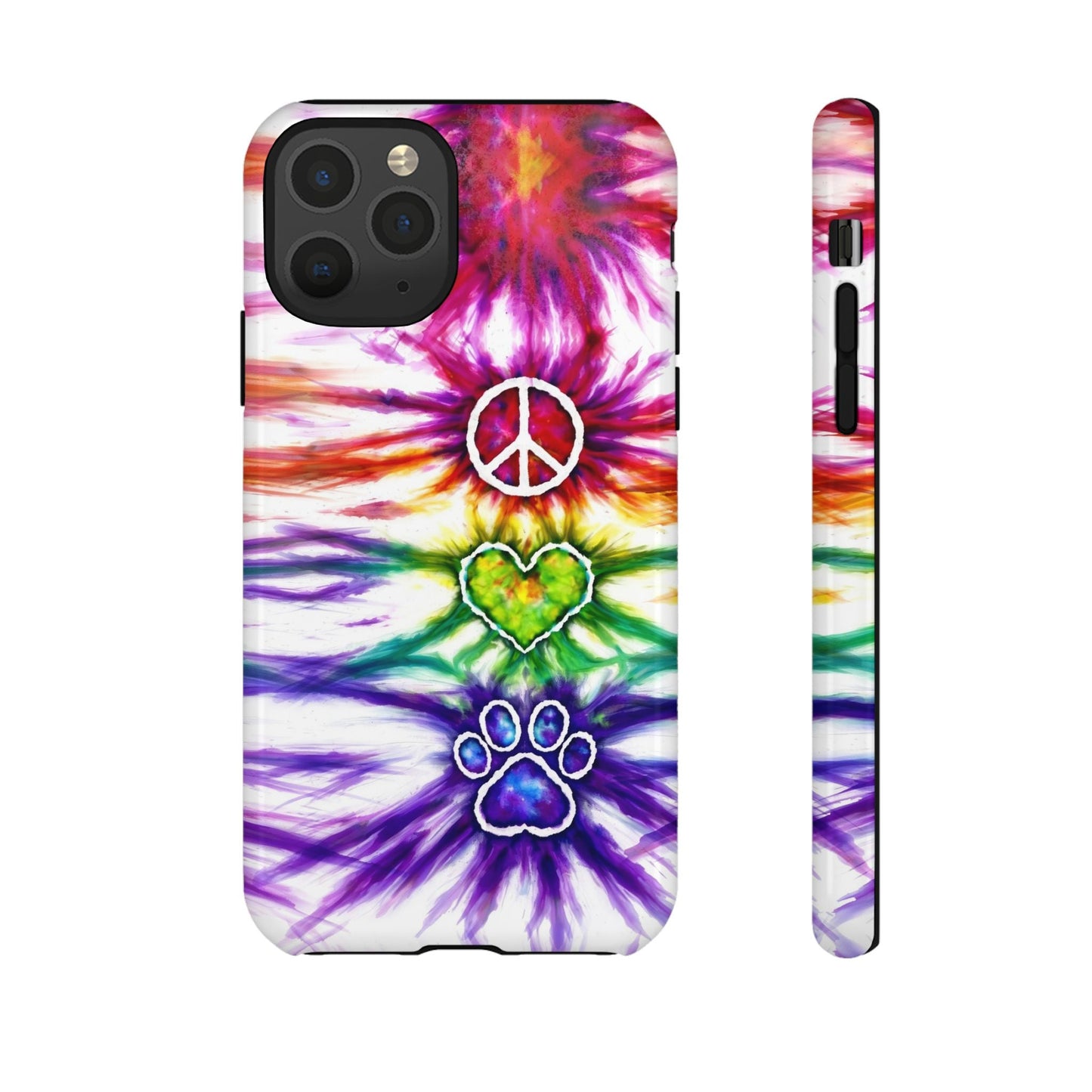 PEACE LOVE PAW PRINT SWIRL PHONE CASE - TLHG1304266