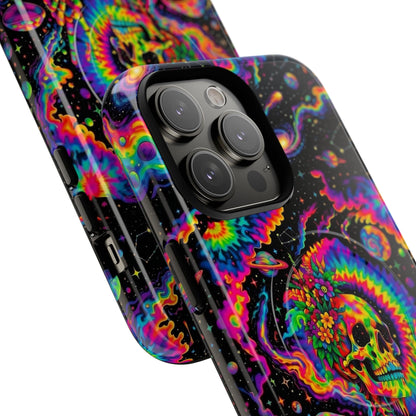 HIPPIE SKULL PSYCHEDELIC MAGNETIC PHONE CASE  - TLNO2904262