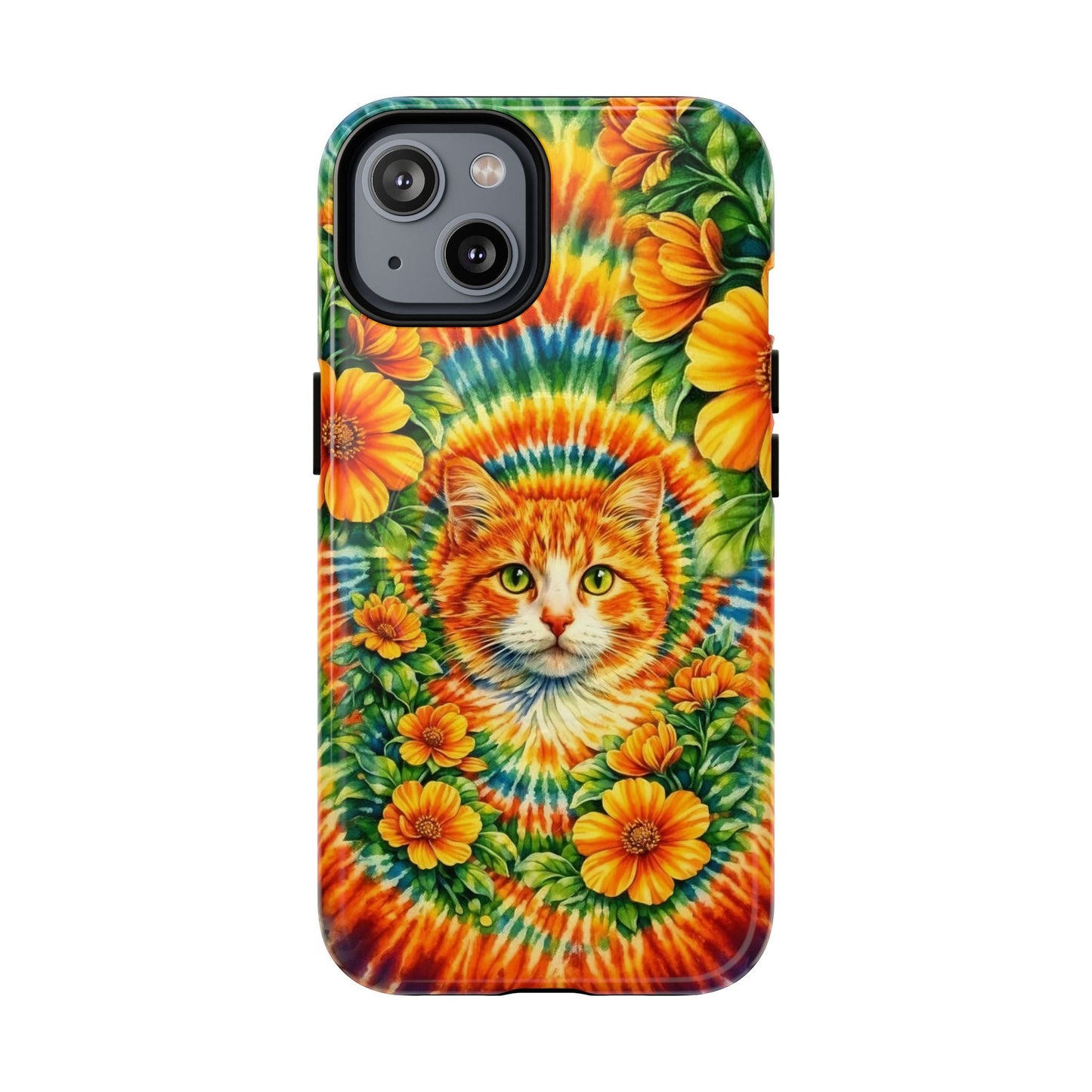 FLORAL CAT SWIRL  MAGNETIC PHONE CASE - TLHG2204264