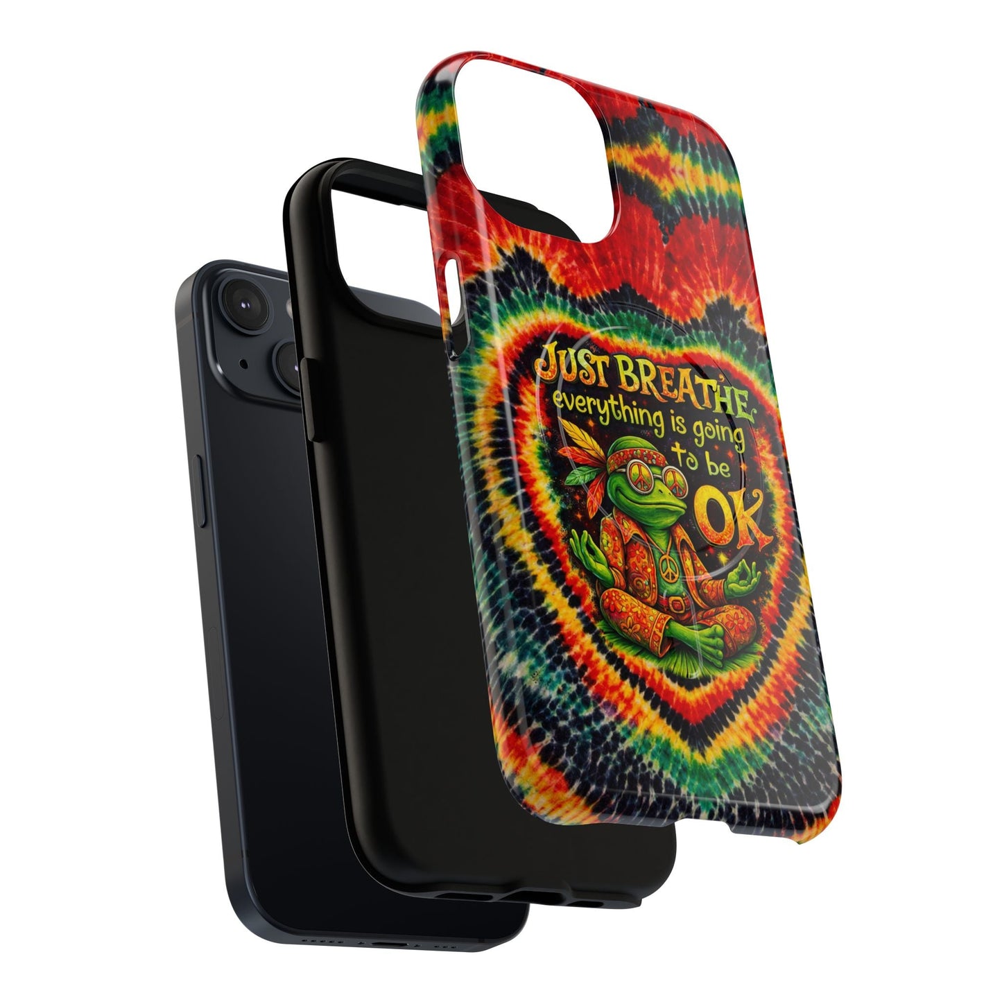 JUST BREATHE FROG SWIRL MAGNETIC PHONE CASE - KMTM2304262