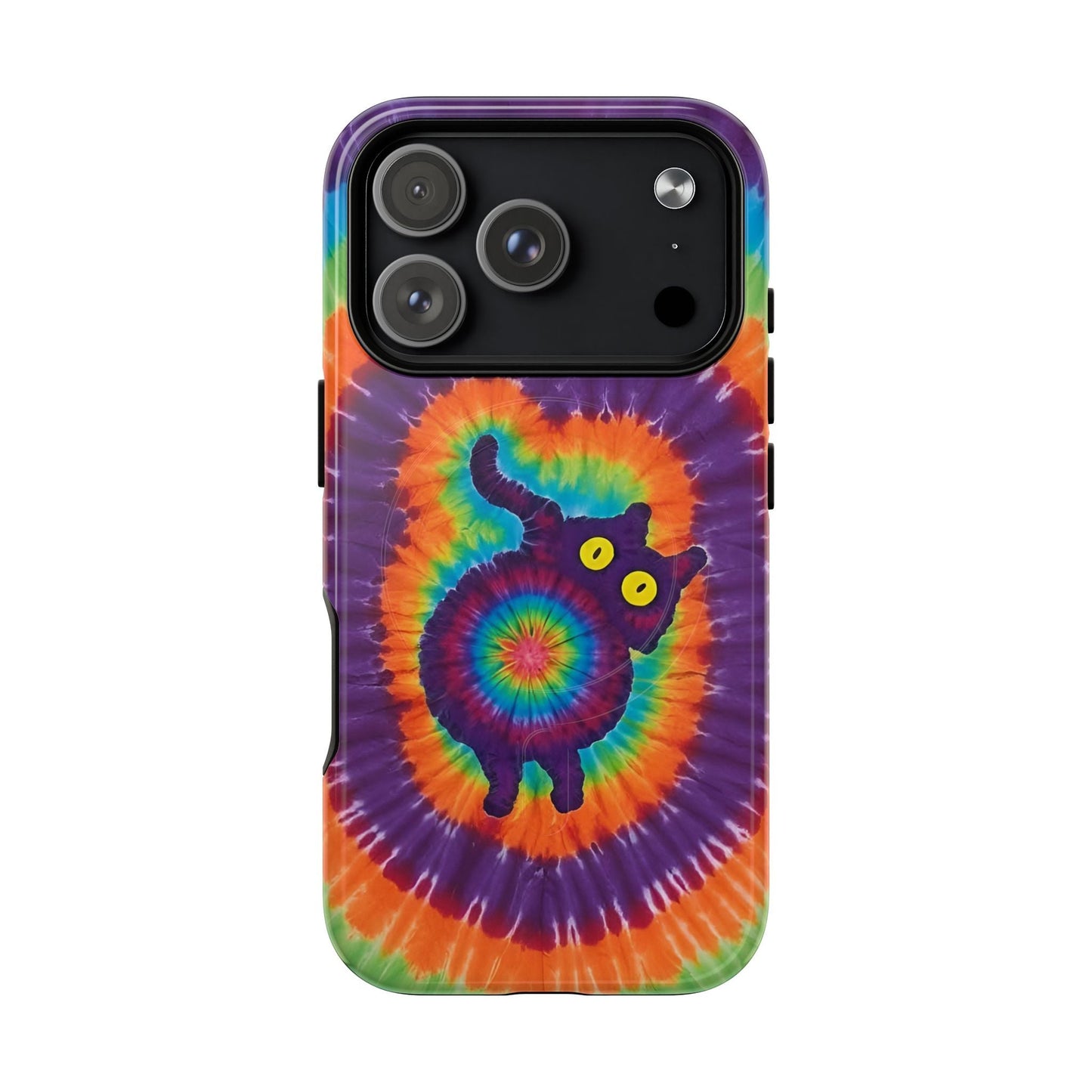 FUNNY CAT SWIRL MAGNETIC PHONE CASE - TLNO1604261
